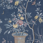 Обои ручная роспись Houghton Dark Blue варинант исполнения - 2 | Loft Concept в Рязани