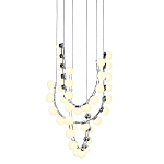 Люстра подвесная светодиодная с круглыми плафонами белого цвета PEARLS Suspension 39  варинант исполнения - 1 | Loft Concept в Рязани