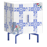 Тумба на синих ножках Short Re Rblue варинант исполнения - 1 | Loft Concept в Рязани