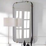 Зеркало настенное в черной металлической раме Mirror Cardinal варинант исполнения - 5 | Loft Concept в Рязани