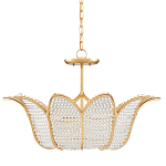 Люстра в форме тюльпана с лепестками из прозрачных стеклянных бусин Hanging Flowers варинант исполнения - 4 | Loft Concept в Рязани