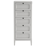Комод узкий с 5-ю ящиками серый Silva Grey Chest of Drawers варинант исполнения - 1 | Loft Concept в Рязани