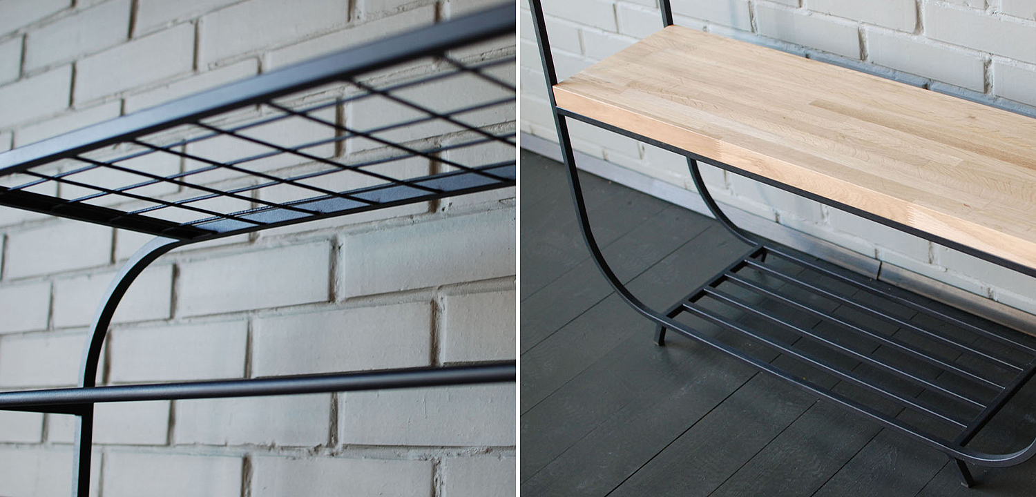 Рейл Hardin Industrial Metal Rust Clothes Rail Рейл Hardin Industrial Metal Rust Clothes Rail - Loft-Concept в Рязани