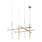 Люстра с 6-ю цилиндрическими плафонами на тонких тросах Trumpet tube варинант исполнения - 2 | Loft Concept в Рязани