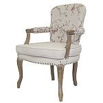 Кресло с изображением сакуры Aubrey Classical Armchair beige flax варинант исполнения - 3 | Loft Concept в Рязани