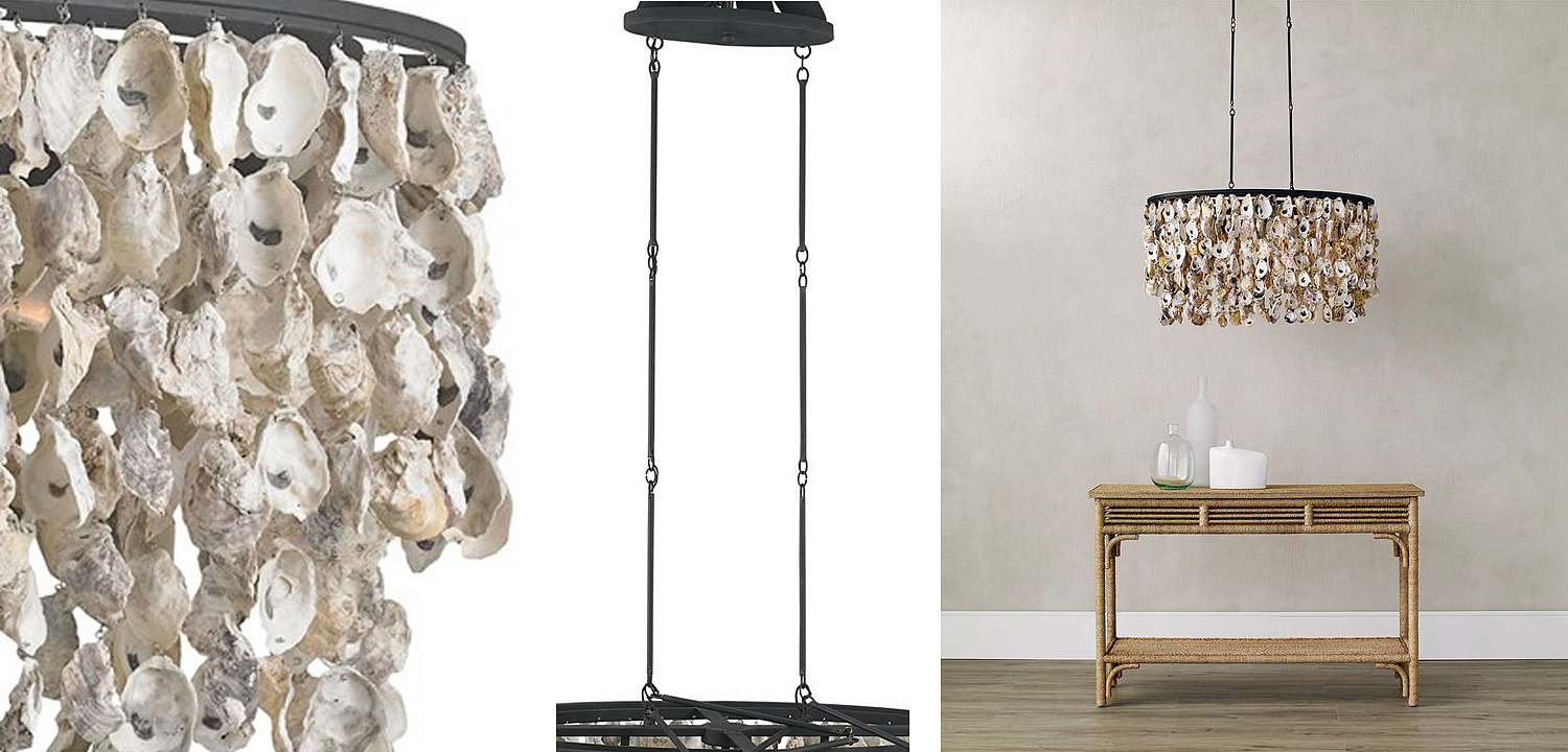 Люстра из натуральных ракушек Stillwater Oval Chandelier Люстра из натуральных ракушек Stillwater Oval Chandelier - Loft-Concept в Рязани