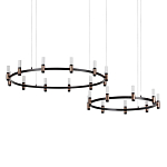 Люстра подвесная с цилиндрическими плафонами на двух круглых подвесах  Arnaut Light варинант исполнения - 1 | Loft Concept в Рязани