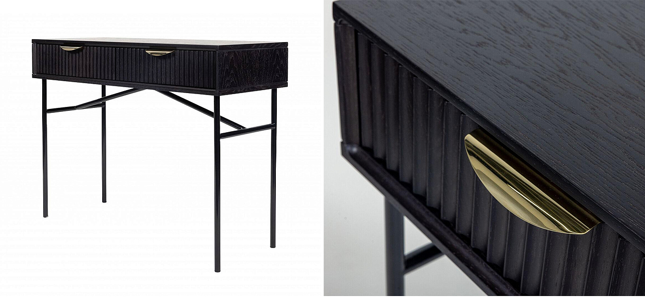 Консоль Antique Order Черный Шпон дуба Консоль Antique Order Черный Шпон дуба - Loft-Concept в Рязани