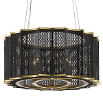 Люстра овальная в сочетании черного и золотого цвета Mesh Lighting варинант исполнения - 3 | Loft Concept в Рязани