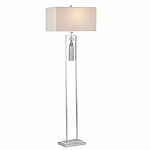 Торшер с прямоугольным тканевым абажуром на белом мраморном основании Silver Threads варинант исполнения - 4 | Loft Concept в Рязани