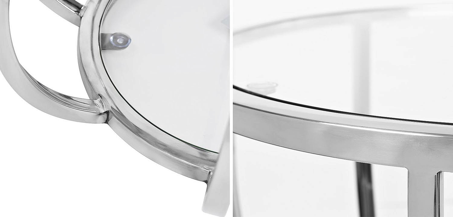 Приставной стол Fedric Side Table silver Приставной стол Fedric Side Table silver - Loft-Concept в Рязани
