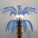 Торшер Glass Decorated Palm Floor Lamp Blue Листья Пальмы  варинант исполнения - 1 | Loft Concept в Рязани