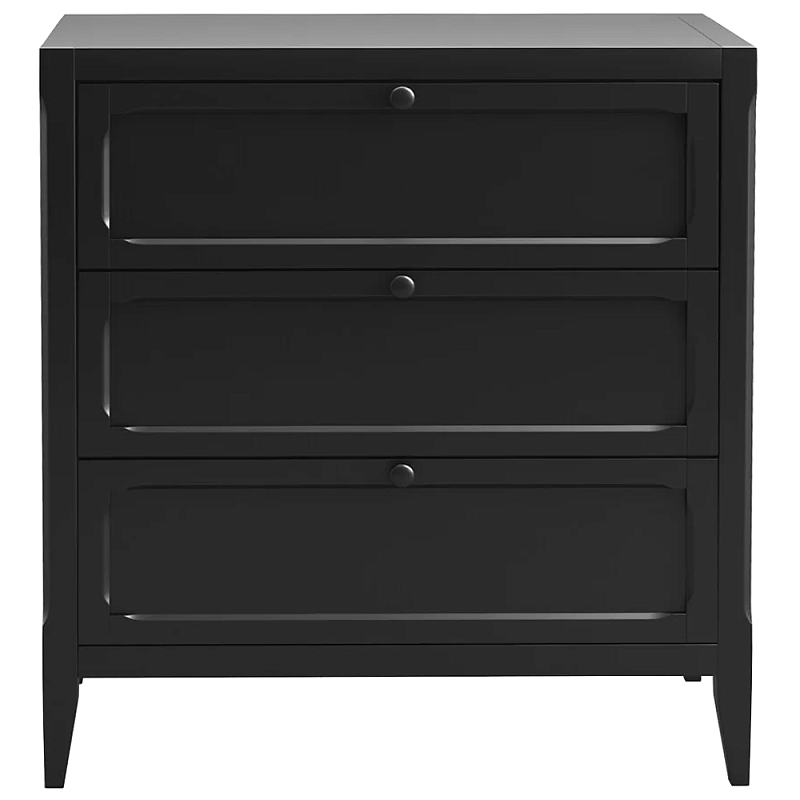 Комод с 3-мя ящиками черный Silva Black Chest of Drawers Черный Комод с 3-мя ящиками черный Silva Black Chest of Drawers Черный в Рязани | Loft Concept