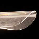 Люстра линейная с прозрачным волнообразным плафоном Wave Line варинант исполнения - 5 | Loft Concept в Рязани