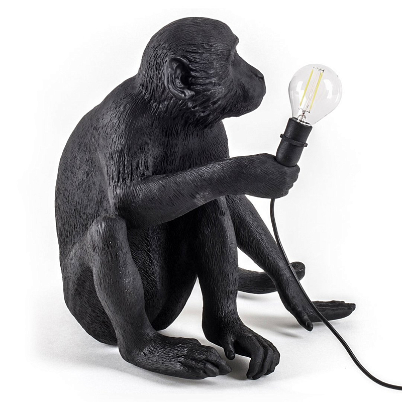 Настольная Лампа SELETTI MONKEY LAMP SITTING VERSION Черный Настольная Лампа SELETTI MONKEY LAMP SITTING VERSION Черный в Рязани | Loft Concept
