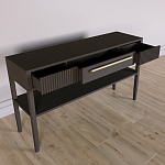 Дизайнерская Консоль с полкой и ящиком Primo Темный орех варинант исполнения - 6 | Loft Concept в Рязани