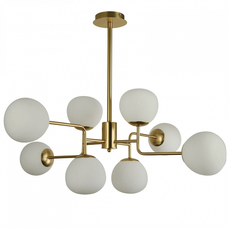 Люстра Tiepolo Ball Chandelier Gold 8 Золотой Белый Люстра Tiepolo Ball Chandelier Gold 8 Золотой Белый в Рязани | Loft Concept