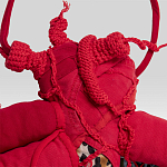 Настенный ковер разноцветный из одежды Heart варинант исполнения - 3 | Loft Concept в Рязани