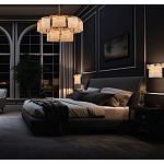 Люстра двухъярусная с текстурными овальными абажурами Splendor Palace Style варинант исполнения - 5 | Loft Concept в Рязани