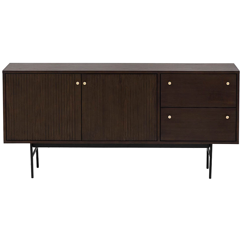Комод Moran Chest of Drawers Коричневый Черный Латунь Комод Moran Chest of Drawers Коричневый Черный Латунь в Рязани | Loft Concept