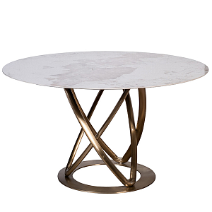 Стол обеденный круглый керамический Interlacement