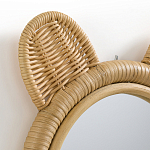 Зеркало из ротанга в форме головы медведя Wicrer Furniture варинант исполнения - 3 | Loft Concept в Рязани