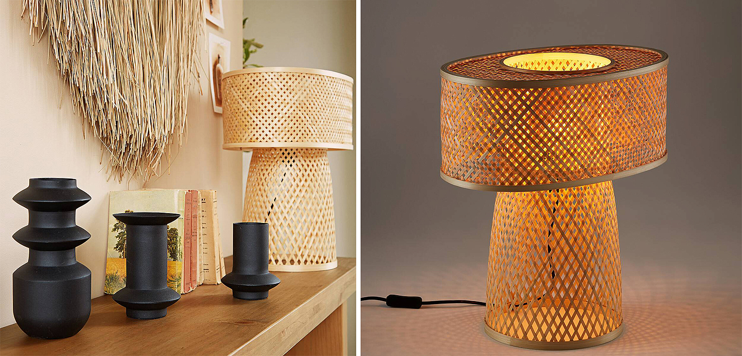 Настольная лампа Maren Wicker Table lamp Настольная лампа Maren Wicker Table lamp - Loft-Concept в Рязани