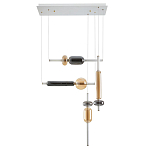 Люстра подвесная из металла и стекла Harmony of Strict Lines варинант исполнения - 1 | Loft Concept в Рязани