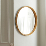 Зеркало круглое в раме из ротанга Wickerwork варинант исполнения - 1 | Loft Concept в Рязани