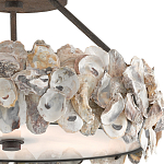 Потолочный светильник круглый с абажуром из устричных раковин Sea Ravens варинант исполнения - 1 | Loft Concept в Рязани