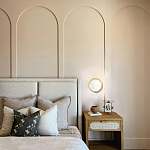 Светодиодное бра круглой формы с металлической рамой золотого цвета Marble Glow варинант исполнения - 2 | Loft Concept в Рязани