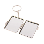 Зеркало брелок складное двухстороннее из натурального камня Оникс Silver Stone Mirrors варинант исполнения - 3 | Loft Concept в Рязани