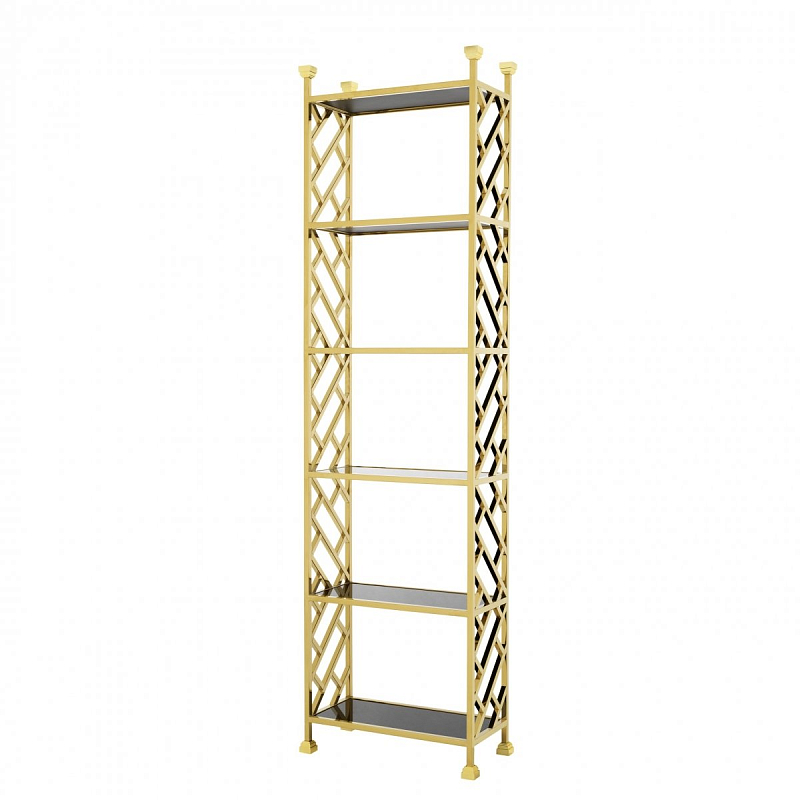 Стеллаж Eichholtz Cabinet Skyler Глянцевое золото Черный Стеллаж Eichholtz Cabinet Skyler Глянцевое золото Черный в Рязани | Loft Concept