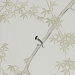 Обои ручная роспись Summer Night Blossom Colourway SC-122 on Bleached white dyed silk варинант исполнения - 1 | Loft Concept в Рязани