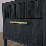 Прикроватная Тумбочка Primo с двумя ящиками Черный дуб варинант исполнения - 3 | Loft Concept в Рязани