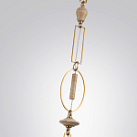 Подвесной светильник с прямоугольными и овальными элементами и акцентом из натурального камня Tectona  варинант исполнения - 6 | Loft Concept в Рязани