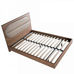 Кровать двуспальная с высоким изголовьем из дерева и подушек из экокожи Modern Look варинант исполнения - 4 | Loft Concept в Рязани