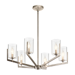 Люстра с 6-ю прозрачными цилиндрическими плафонами Kichler варинант исполнения - 10 | Loft Concept в Рязани