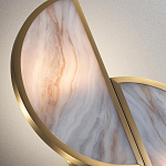 Бра с двумя полукруглыми плафонами из искусственного алебастра в бронзовой оправе Marbella варинант исполнения - 9 | Loft Concept в Рязани