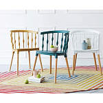 Пластиковый стул на ножках из массива бука Ferret Spiral Green варинант исполнения - 8 | Loft Concept в Рязани