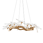 Люстра подвесная с прозрачными стеклянными птичками на ветвях Диаметр 100 см Serip Voa варинант исполнения - 1 | Loft Concept в Рязани