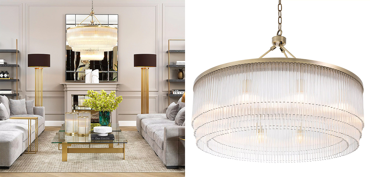 Люстра Eichholtz Chandelier Hector L Brass Люстра Eichholtz Chandelier Hector L Brass - Loft-Concept в Рязани