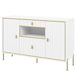 Консоль белая с двумя дверцами и ящиками Antique Order варинант исполнения - 1 | Loft Concept в Рязани