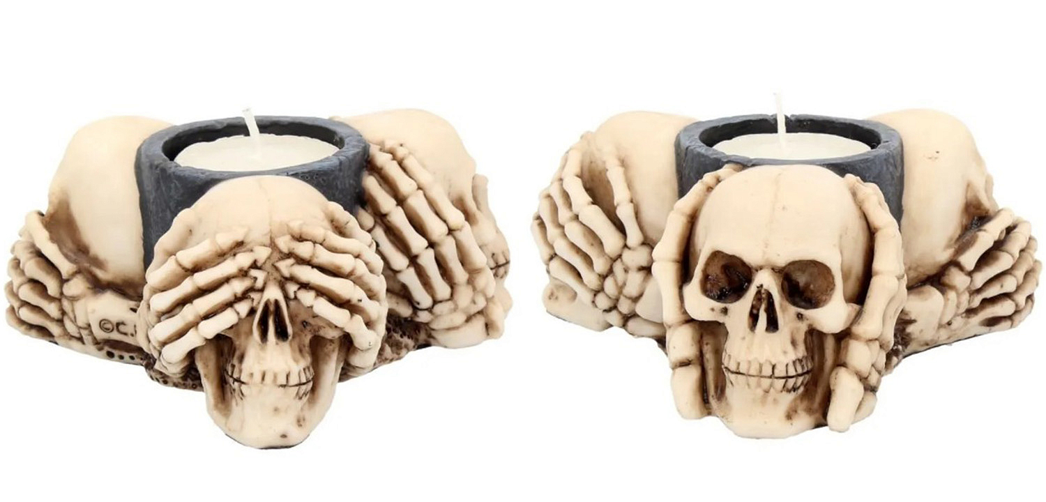 Подсвечник Three Wise Skulls Подсвечник Three Wise Skulls - Loft-Concept в Рязани