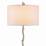 Торшер с цилиндрическим тканевым абажуром на каркасе в виде тонкого дерева Gray Branch варинант исполнения - 1 | Loft Concept в Рязани