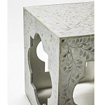 Приставной столик с перламутром Bone Inlay Side Table Floral Design варинант исполнения - 3 | Loft Concept в Рязани
