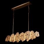 Подвесной светильник с фигурными элементами из белого алебастра Cryptocrystalline Stone варинант исполнения - 6 | Loft Concept в Рязани