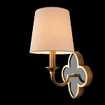 Бра с белым текстильным абажуром и фигурным основанием с зеркальной вставкой Vitorino варинант исполнения - 2 | Loft Concept в Рязани