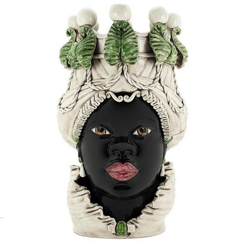 Ваза Abhika Vase Moro Lady Big With Candleholderr dark green Мульти в Рязани | Loft Concept 