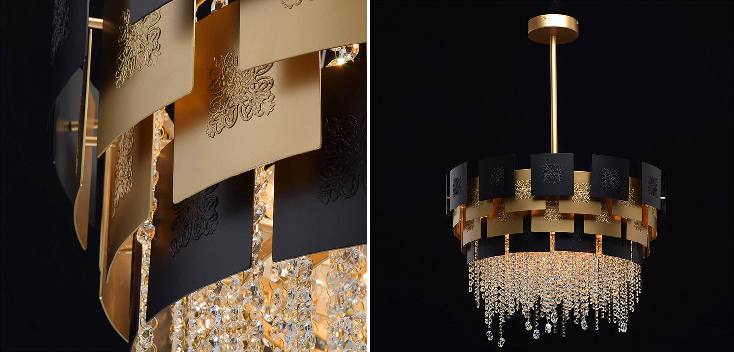 Люстра Engraving Plates Black Gold Люстра Engraving Plates Black Gold - Loft-Concept в Рязани